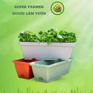 用於種植植物、蔬菜和花卉的智慧長方形塑料盆 - GARDENER