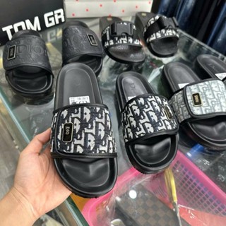 男女交叉帶標籤涼鞋 - 極正品標誌 - 極美時尚男士編織字母圖案拖鞋