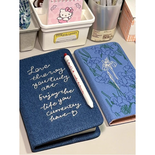 刺繡牛仔筆記本 - Ins 風格,獨特的設計、規劃師和學生日記