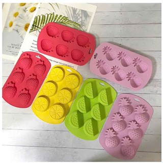 可愛的水果矽膠模具,用於製作巧克力、蘋果、菠蘿、橙子、橘子、檸檬,用於製作巧克力、果凍、布丁、蠟燭蠟
