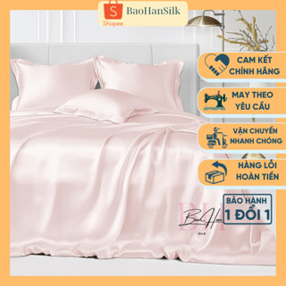 高品質粉粉色絲綢床上用品套裝 - BaoHanSilk,涼爽,無皺,按需設計