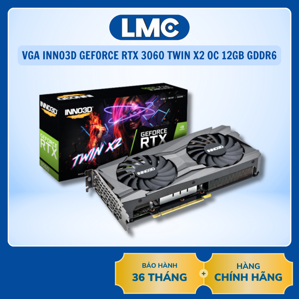 VGA INNO3D GeForce RTX 3060 雙 X2 超頻 12GB GDDR6