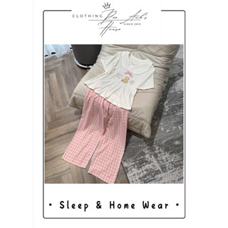 可用 [家居服和睡衣] 棉質家居服套裝與 QCCC 格子褲