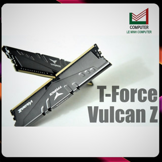 RAM DDR4 PC 8G,16G/3200 TEAMGROUP T-FORCE VULCAN Z 灰色/紅色散熱器全