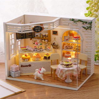 DIY 木屋模型 – 小貓麵包店包括雲母防塵罩