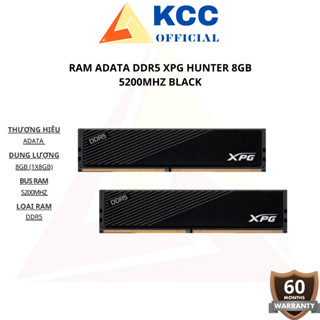 RAM 威剛 DDR5 XPG HUNTER 8GB 5200Mhz 黑色