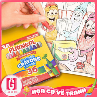 PLAYSKOOL 蠟筆 36 種鮮豔色彩,對創意兒童安全,著色,繪畫