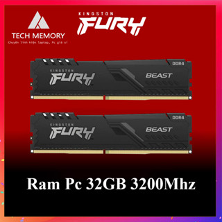金士頓 Fury Beast 黑色 PC 記憶體 32GB DDR4 3200Hz - 100% 正品全新 -