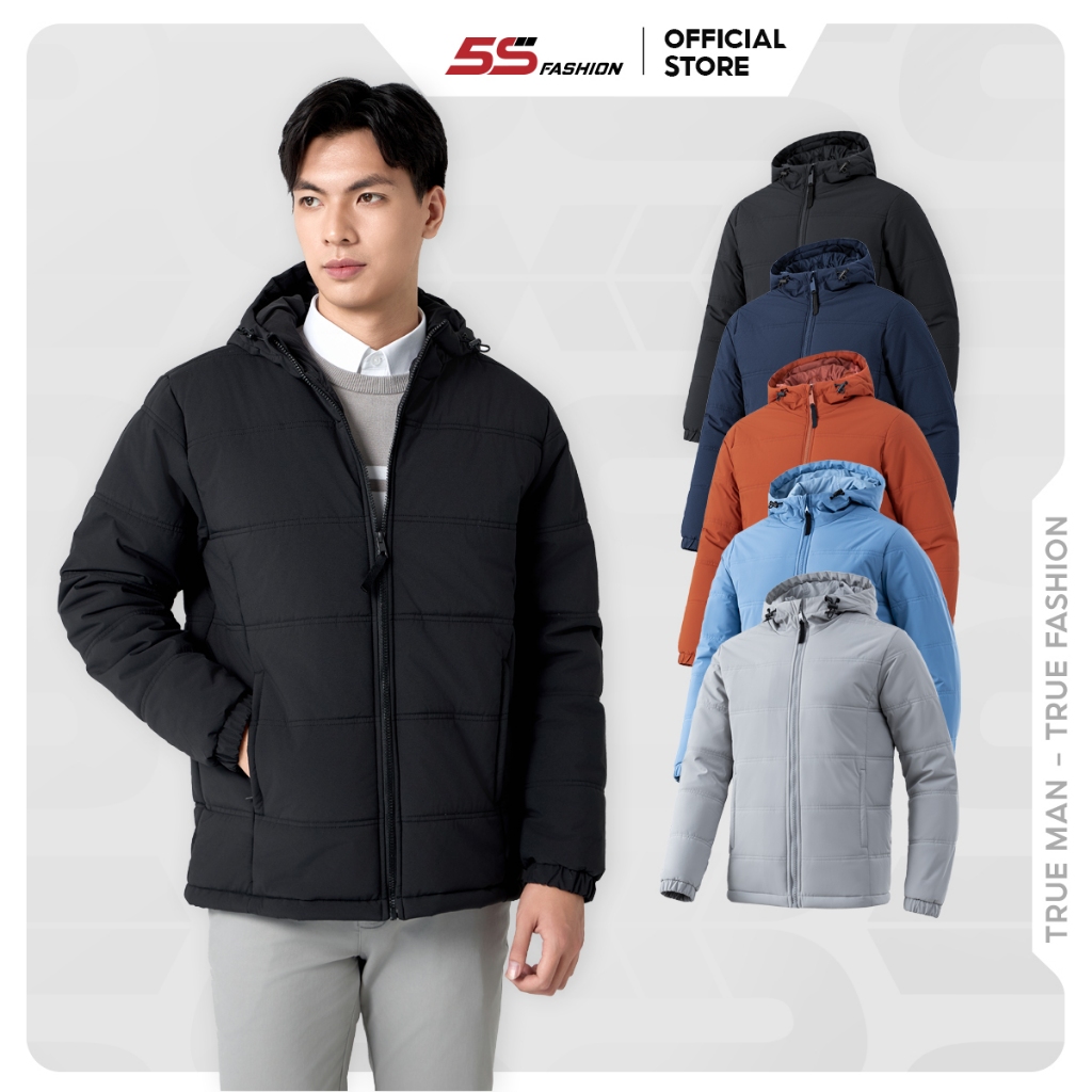 5S FASHION 男士羽絨服,超保暖厚棉絎縫,易穿光滑設計 (01-APH24062)