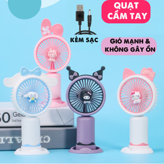 Kuromi Hello Kitty Melody 迷你電動手持風扇,可愛的嬰兒玩具,男孩和女孩的涼爽夏季風扇