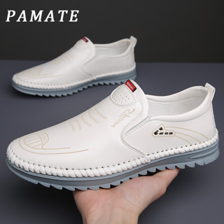 PAMATE 男士皮鞋休閒皮鞋舒適透氣柔軟內襯耐磨適合夏季
