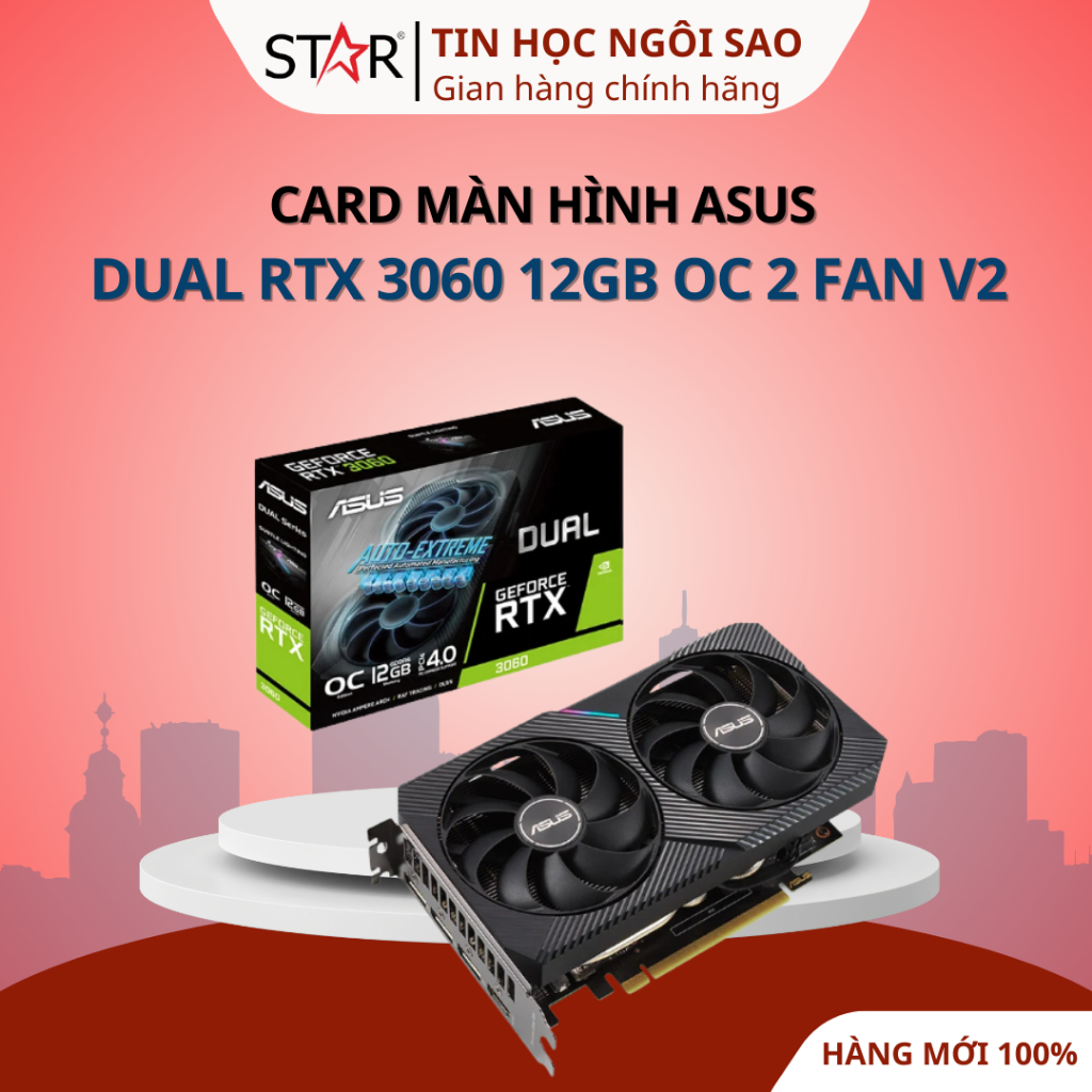 華碩 DUAL RTX 3060 12GB OC 2 風扇 V2 VGA 顯卡 (DUAL-RTX3060-O12G-V