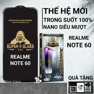 Realme Note 60 Cowcase 全屏鋼化玻璃螢幕保護膜適用於 Realme