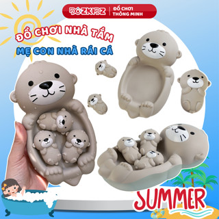 可愛的水獺形狀嬰兒洗澡漂浮動物玩具,嬰兒和兒童水上玩具 - DOZKIDZ