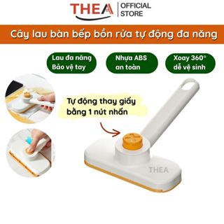 廚房桌紙巾夾,多功能迷你玻璃清潔劑,方便手持360度旋轉 - THEA