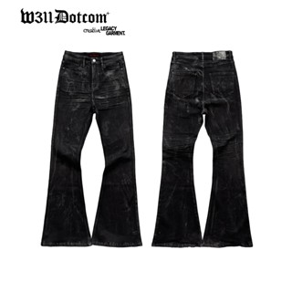 [*] 褲子 W311Dotcom 的“MICRO-FLARE”絲帶蠟牛仔褲* - ARCHIVE SAVE