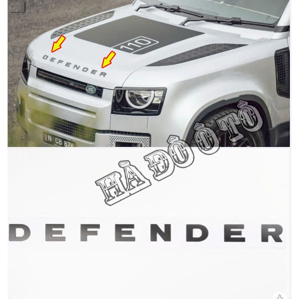 Land Rover Defender Capo 的 Defender Braille 貼紙 - Land Rover