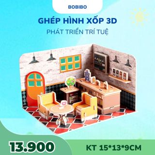 拼圖玩具尺寸 15 釐米,3D 泡沫拼裝模型,適合兒童開發智力 B2 - 咖啡廳