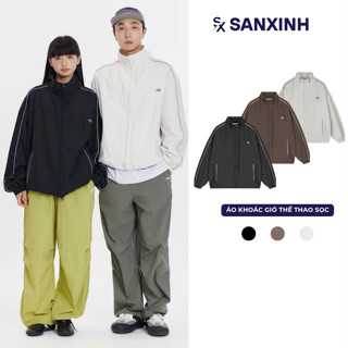 San Xinh 男女通用運動風衣外套寬鬆款式基本款韓版時尚線條個性SXAKA12