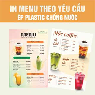 列印菜單厚硬紙 - 根據咖啡店、奶茶店、餐廳所需的層壓塑膠