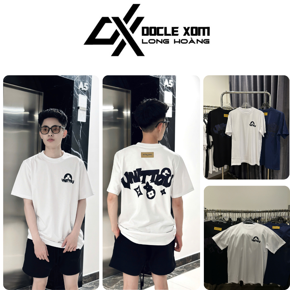 [高品質 TSLV3] LVT 男士 T 恤印有 BIG CARTOON PATTERNS“奢華花葉”2-WAY COT