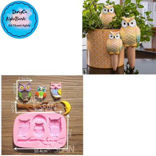 矽膠模具 - 動物 - 貓頭鷹 - 填充果凍 - 製作蠟燭 - 製作巧克力