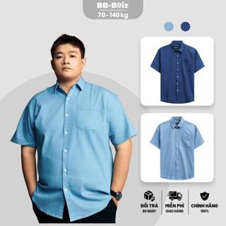 [大碼] 男士短袖牛仔襯衫 1 POCKET BB-Boiz Form BigSize 80kg - 130kg Cod