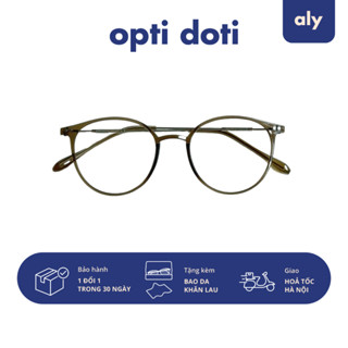 ALY 男女時尚眼鏡框圓形高品質塑膠男女通用金屬芯OPTIDOTI
