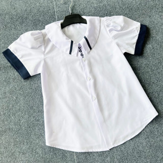 {校服} 18-40kg 學生漂亮荷葉領襯衫