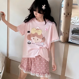 少女純棉彈力睡衣套裝,黃色蝴蝶結,鰓標準,酷青春,QCCC