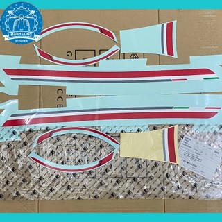 Vespa Sprint 碳白裝飾郵票和貼花套裝(正品)2H003470