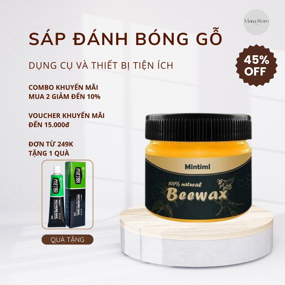 蜂蠟拋光劑,在 5 分鐘內清潔木家具和家具,亮點特色木紋 Sap1