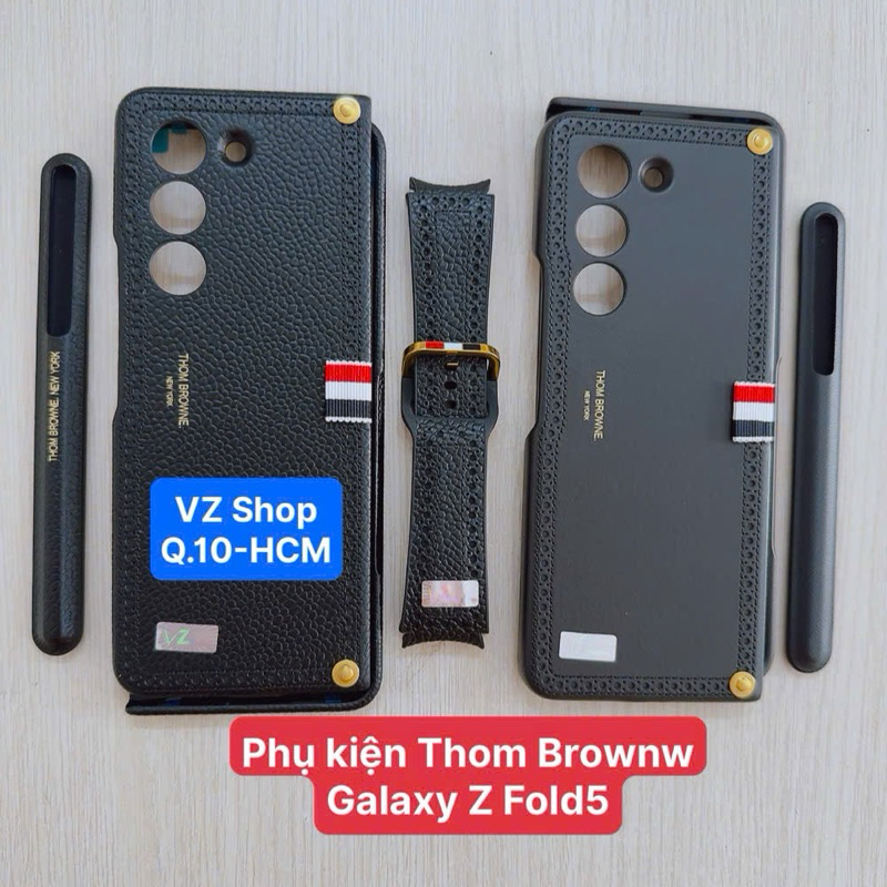 全新正品 - 無盒 - 適用於三星 Galaxy Z Fold5 手機的 Thom Browne 版配件