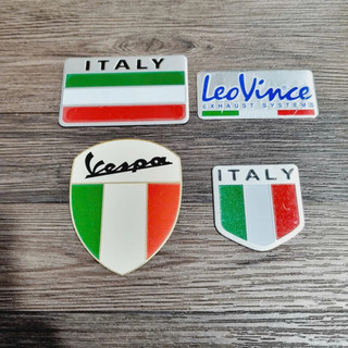 [義大利國旗圖案鋁貼紙裝飾高品質 VESPA 和 HONDA SH 汽車