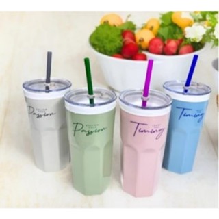 Tan Lap Thanh 600ml 吸管保溫杯。 無把手保溫杯,長時間保溫,高耐用(TAN LAP THANH ST