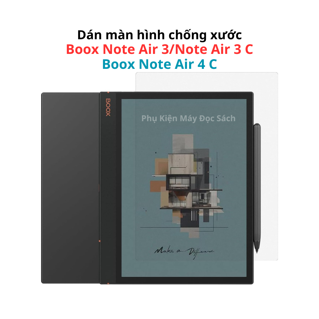 Boox Note Air 3/Note Air 3 C/Note Air 4 C 屏幕保護膜、防眩光貼紙並在紙上書寫