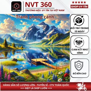 寧靜的海洋山水畫 - 客廳裝飾畫,Tet 裝飾 EzShop.Store