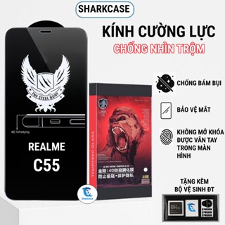 Realme C55 鋼化玻璃防窺全屏高階 rm 鯊魚殼手機螢幕保護膜