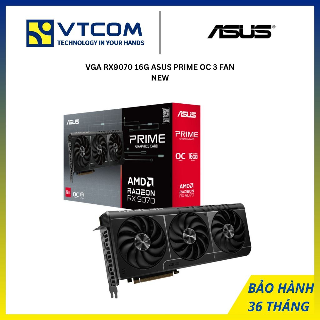 VGA 顯示器卡 RX9070 16G 華碩 PRIME OC 3 風扇全新