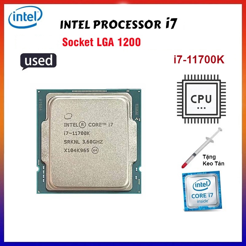 CPU - Intel Core i7 i7-11700 Socket LGA 1200 處理器 - 原裝拆機