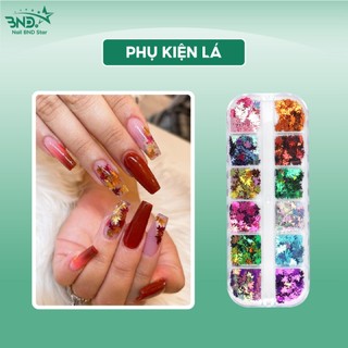 楓葉美甲飾品 - 楓葉套裝12個凝膠隔層秋冬潮流美甲裝飾 NailBND