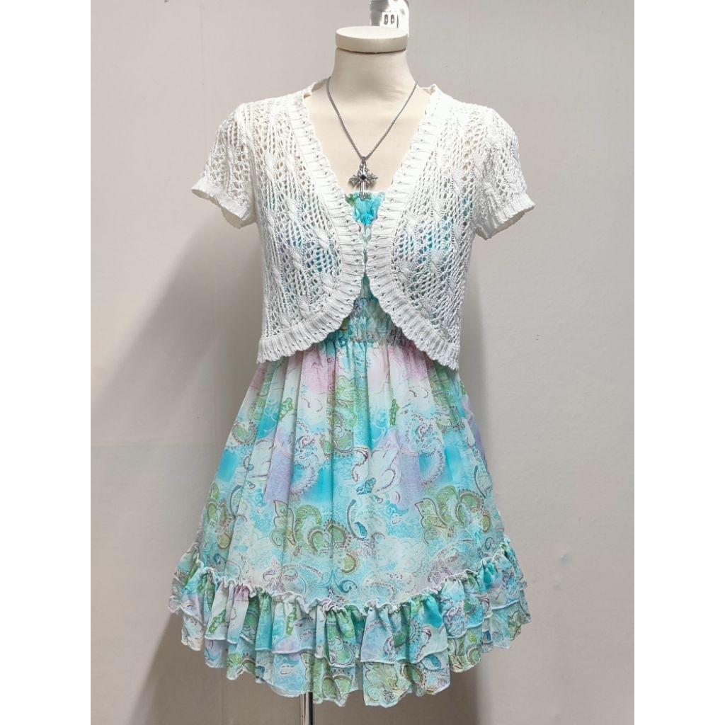 日本襯衫套裝 Mori Kei Mori Vintage Cottage Coquette Fairy Y2K 2han