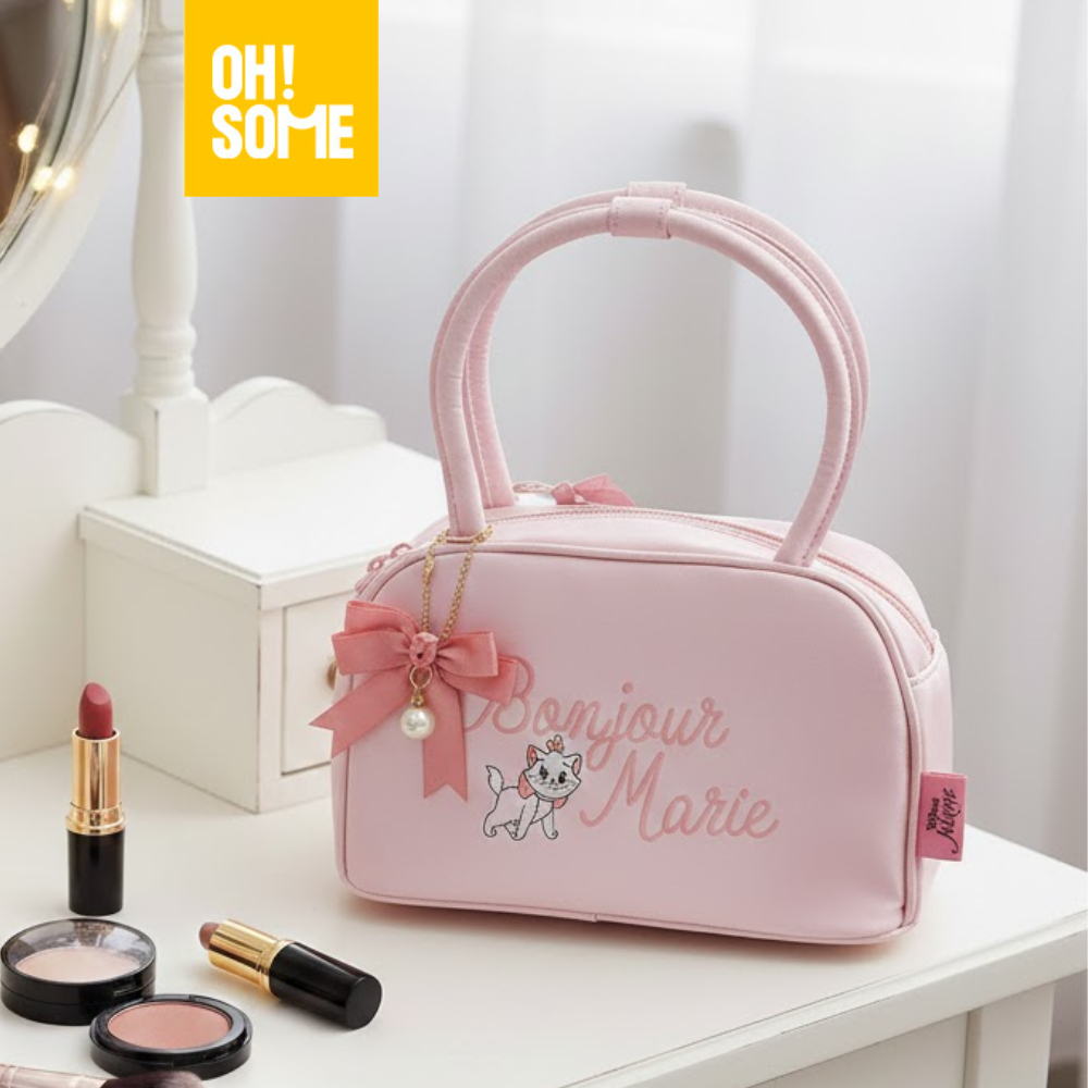 [OHSOME x Disney] - Bowling Disney Marie Cat 系列女士手提包,寬敞、優雅的淡