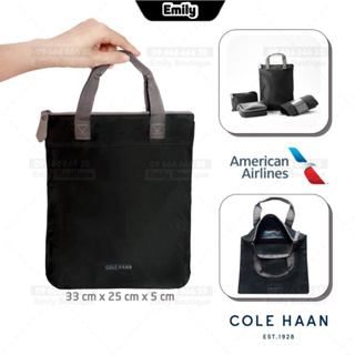 Cole Haan 包適用於 American Airlines 商業級防水拉鍊拉鍊面料手提包