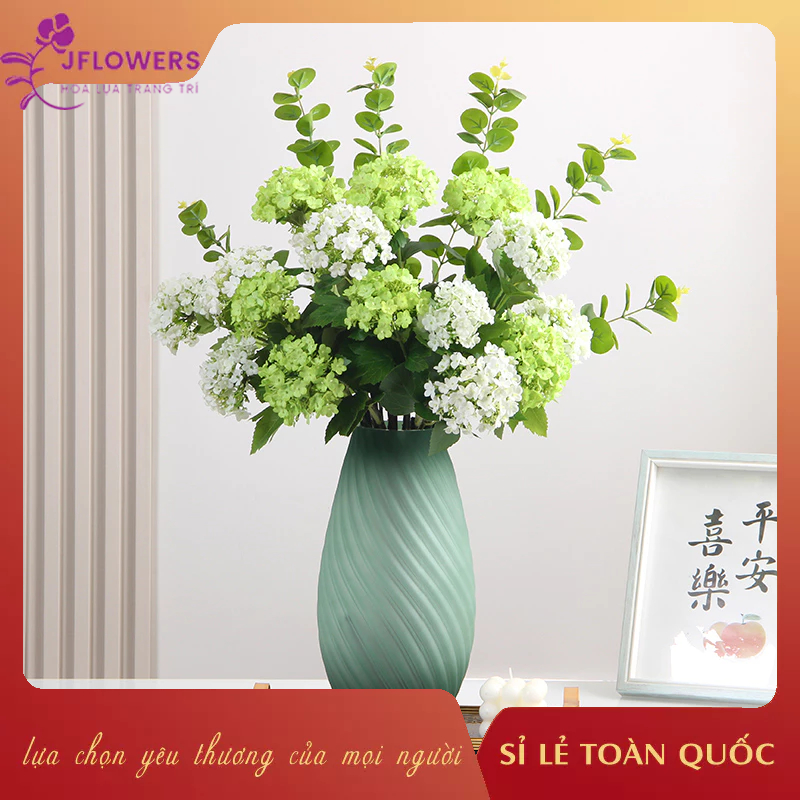 3朵繡球花65cm高-大號假繡球花作為花瓶裝飾客廳jflowers絲花裝飾