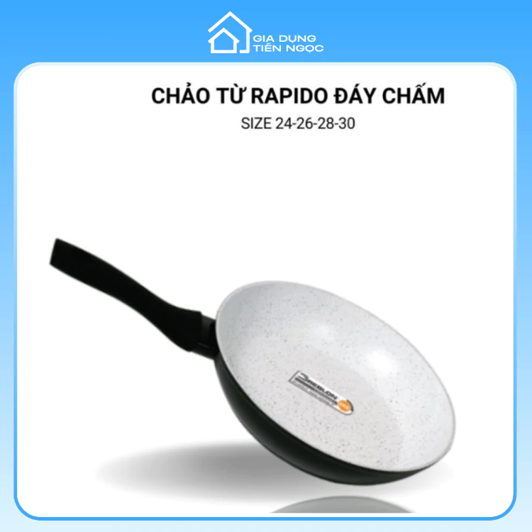 Rapido 不粘磁鍋,石紋煎鍋尺寸 24-30cm 使用電磁爐,燃氣,紅外線