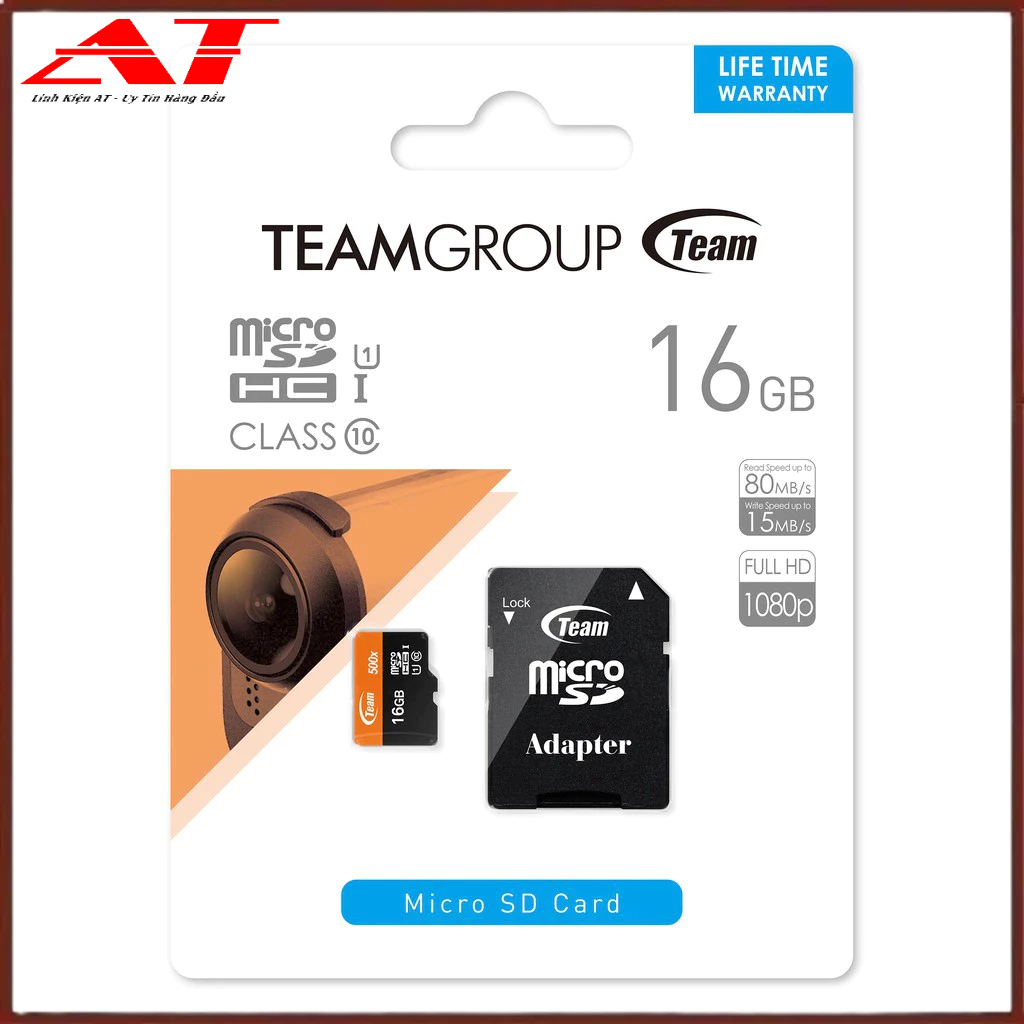 Micro SD 16GB / 32GB Team Class 10 存儲卡兼容手機-AT