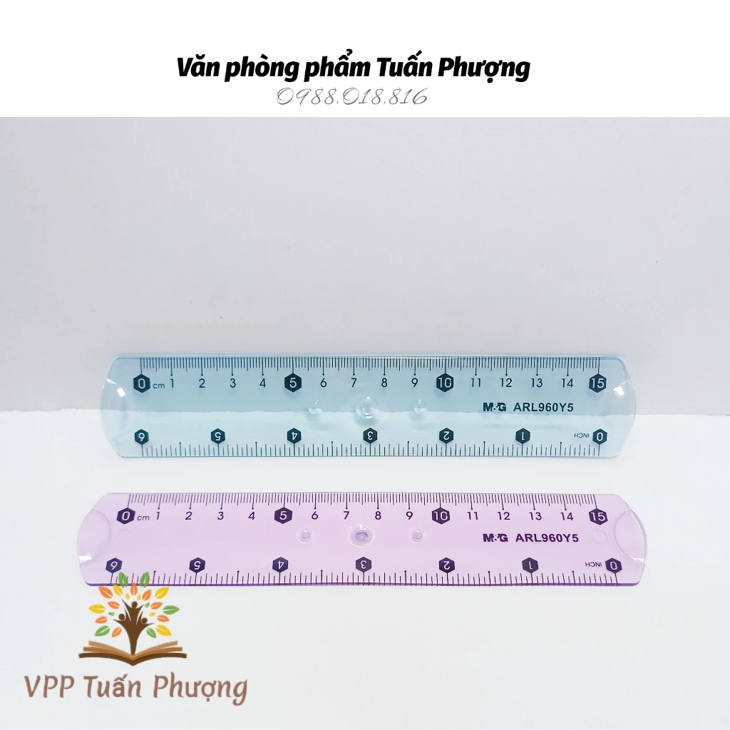 軟尺15cm透明藍/紫arl 960 Y5【VPP團乒乓】