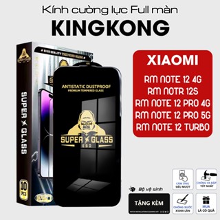 KINGKONG 鋼化玻璃適用於小米紅米 Note 12 4G 5G Note Turbo 全防靜電螢幕